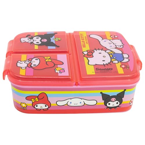Hello Kitty and Friends Lunchbox- Brotdose mit 3 Fächern