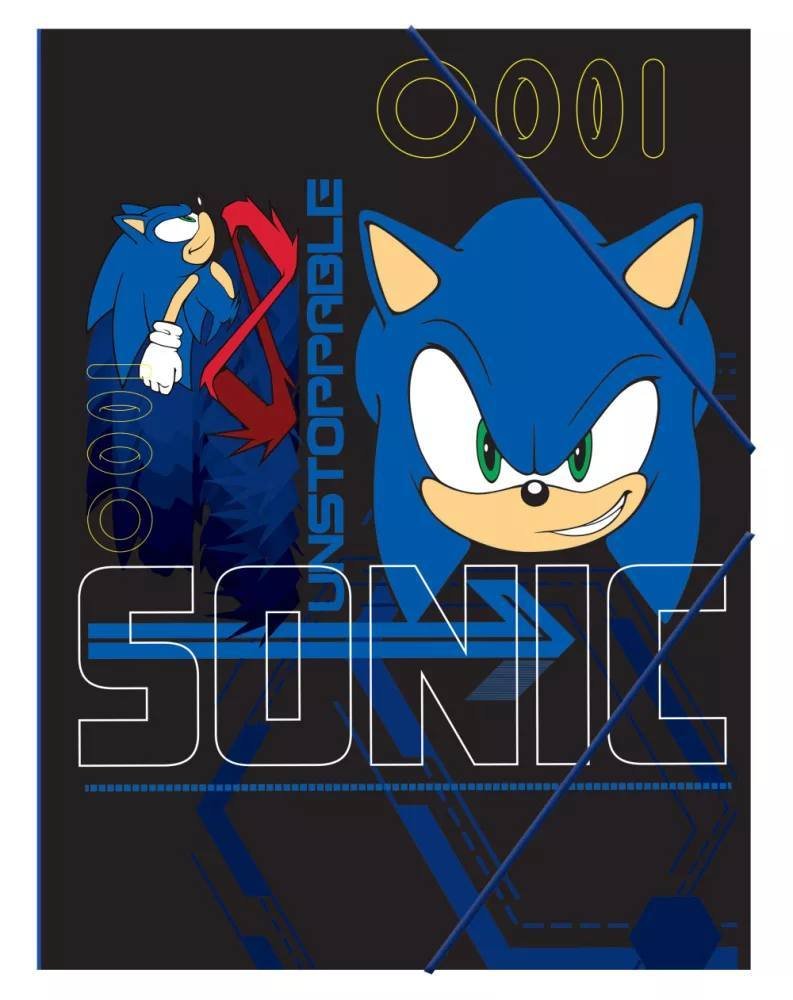 Sonic the Hedgehog Go Fast A/4 Mappe mit Gummiband