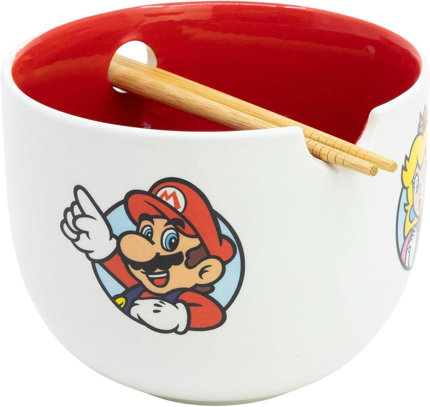 Ramenschale aus Keramik mit Stäbchen in Mario Geschenkbox