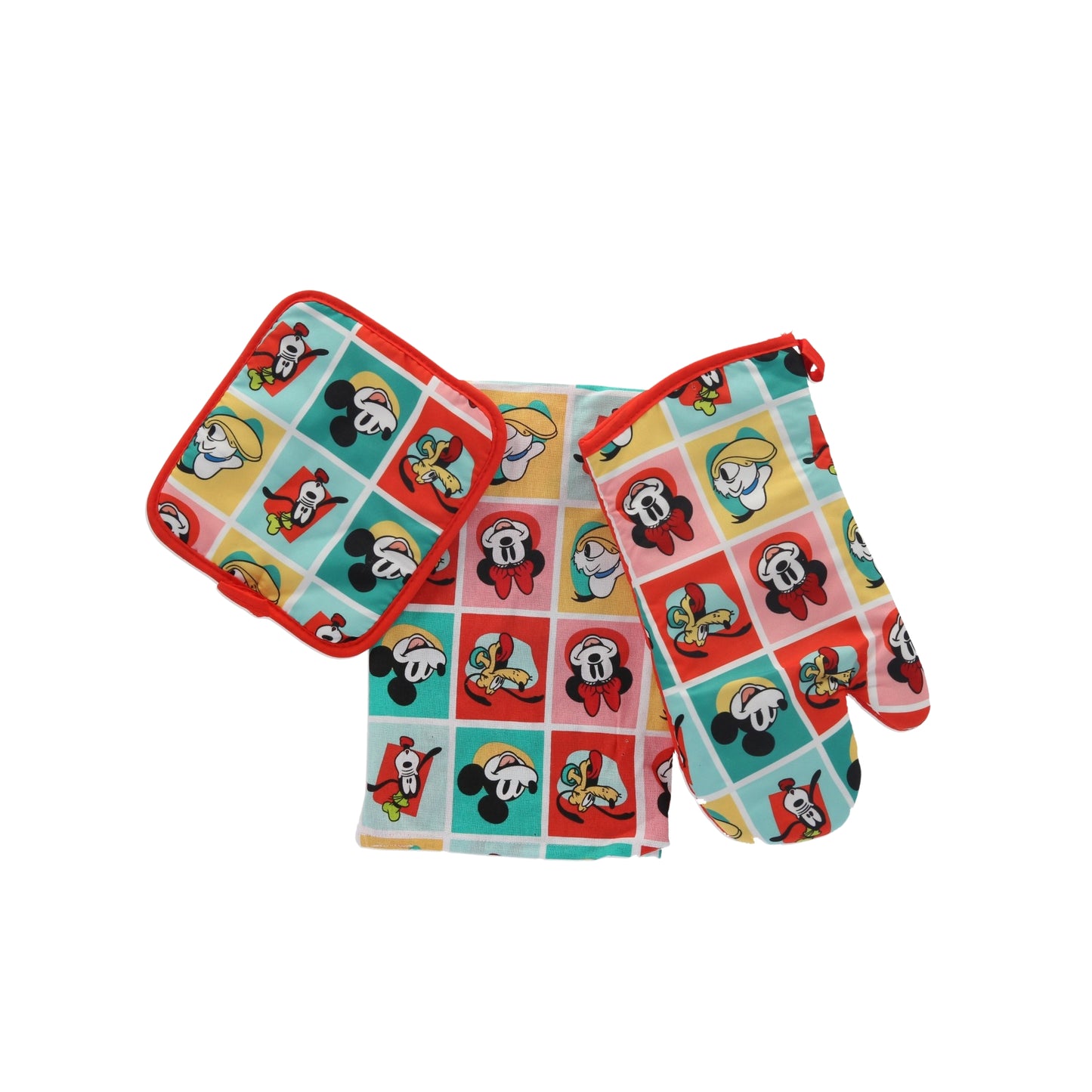Disney Küchenset – Topflappen, Ofenhandschuh und Schürze