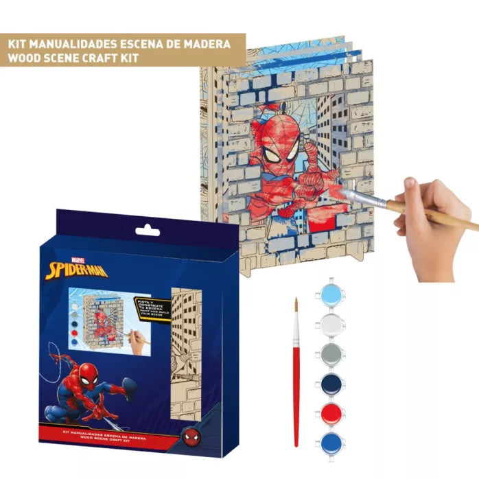 Spiderman Holzbild zum Bemalen DIY Wanddeko Marvel