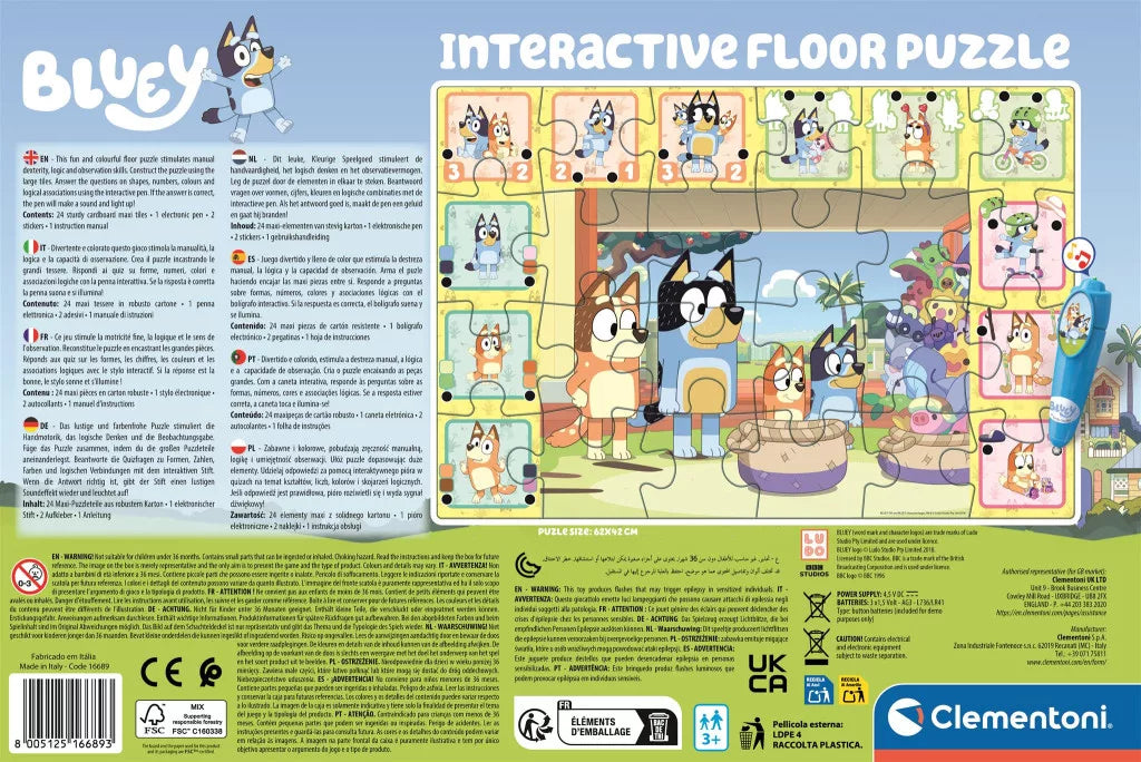 Bluey interaktives 24-teiliges Puzzle Clementoni