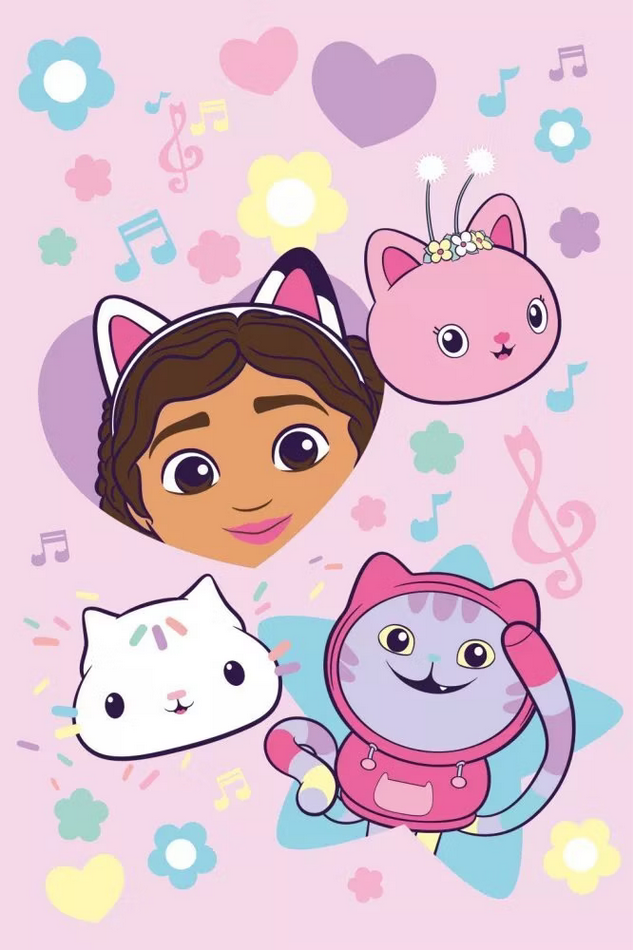 Gabby's Dollhouse Music Fleecedecke 100x150cm