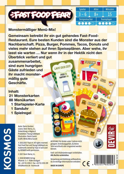 KOSMOS Spiele Fast Food Fear