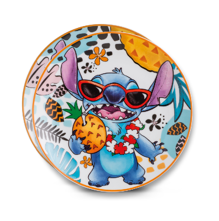 2tlg. Set Stitch Porzellan Teller