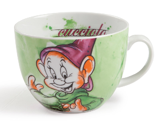 Porzellan Cappuccinotasse 7 Zwerge "Dopey" - 600 ml
