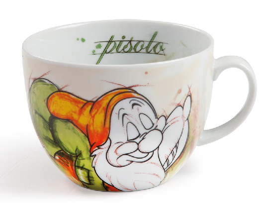 Porzellan Cappuccinotasse 7 Zwerge "Sleepy" - 600 ml