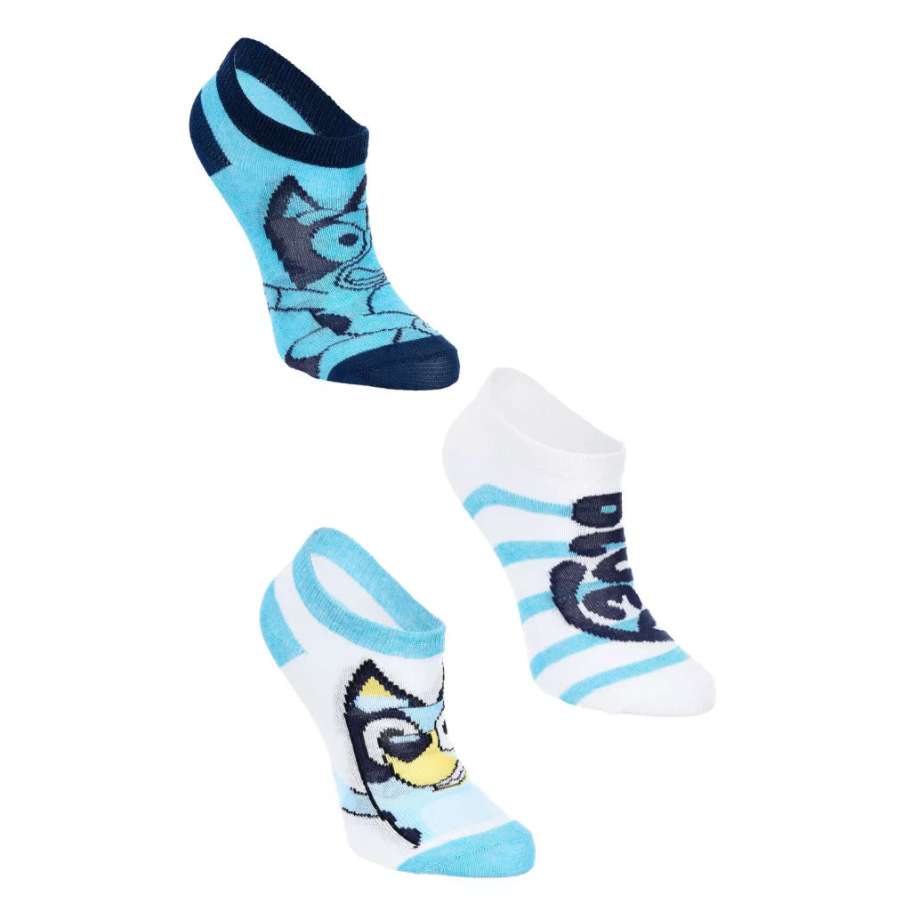 Bluey Kinder-Sneaker-Socken 3er Pack