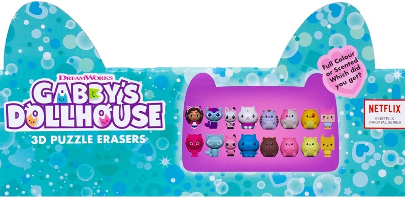 Gabbys Dollhouse Scented Puzzle Palz 3D Puzzle Radiergummi
