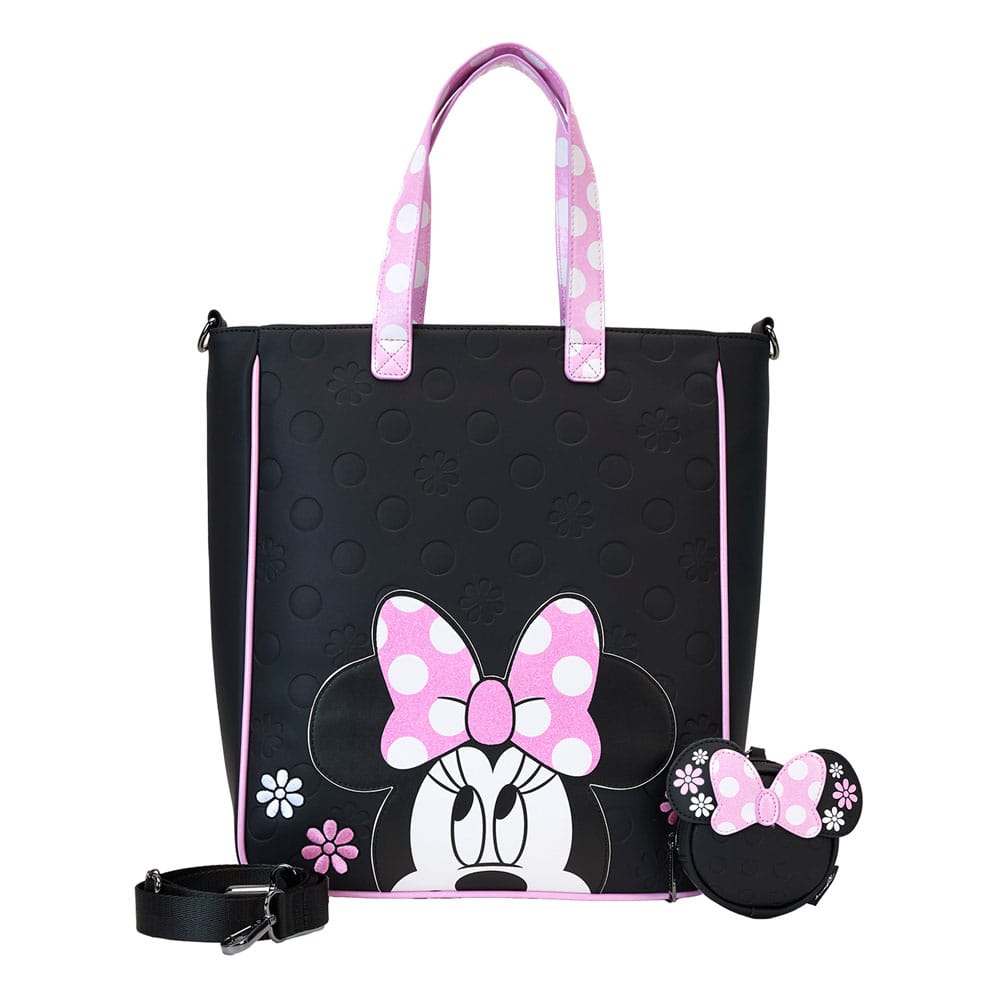 Vorbestellung Disney by Loungefly Umhängetasche mit Geldbeutel Minnie Floral Rock the Dots