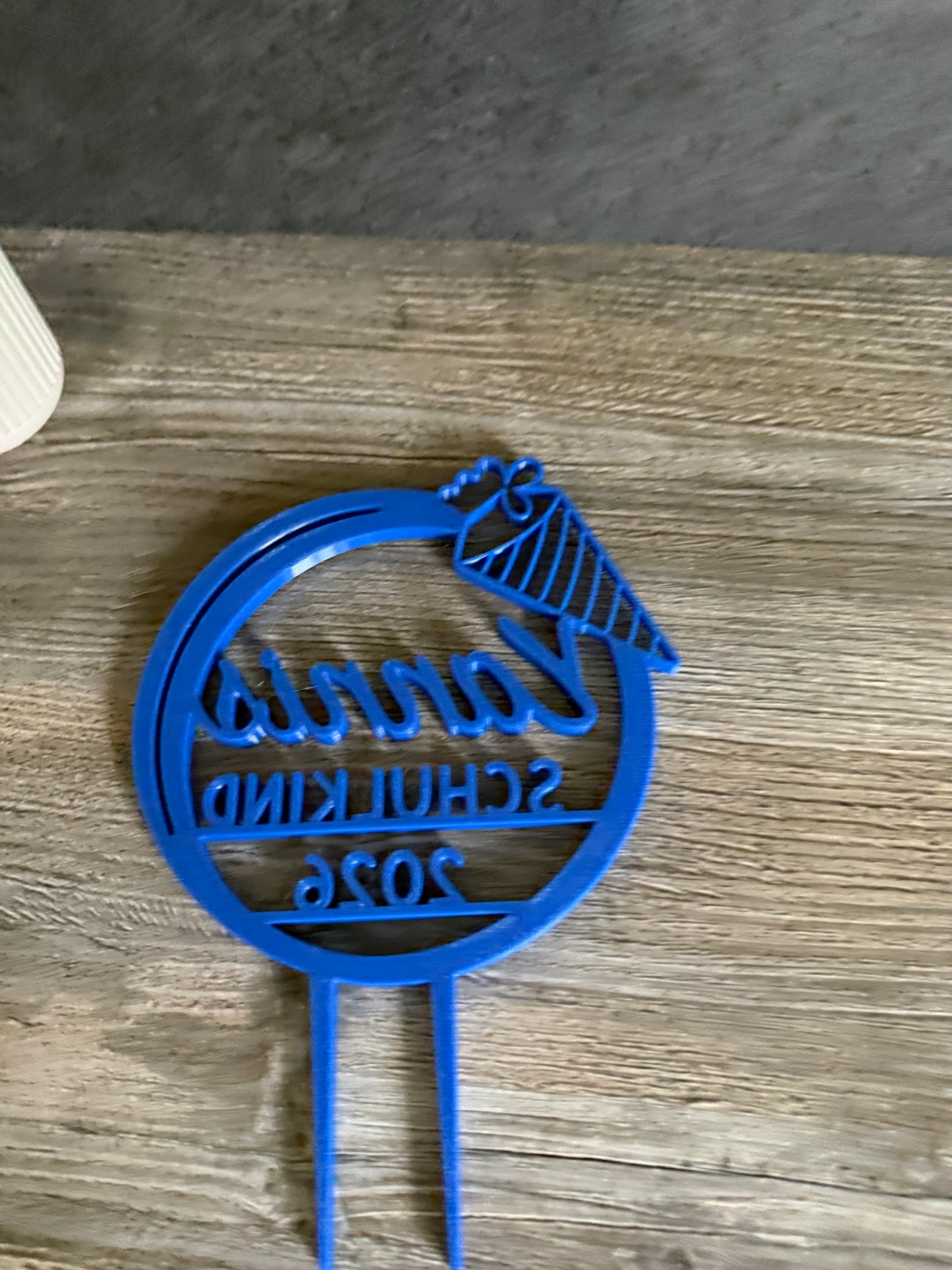 Einschulungs-Caketopper / Dekostecker – personalisiert