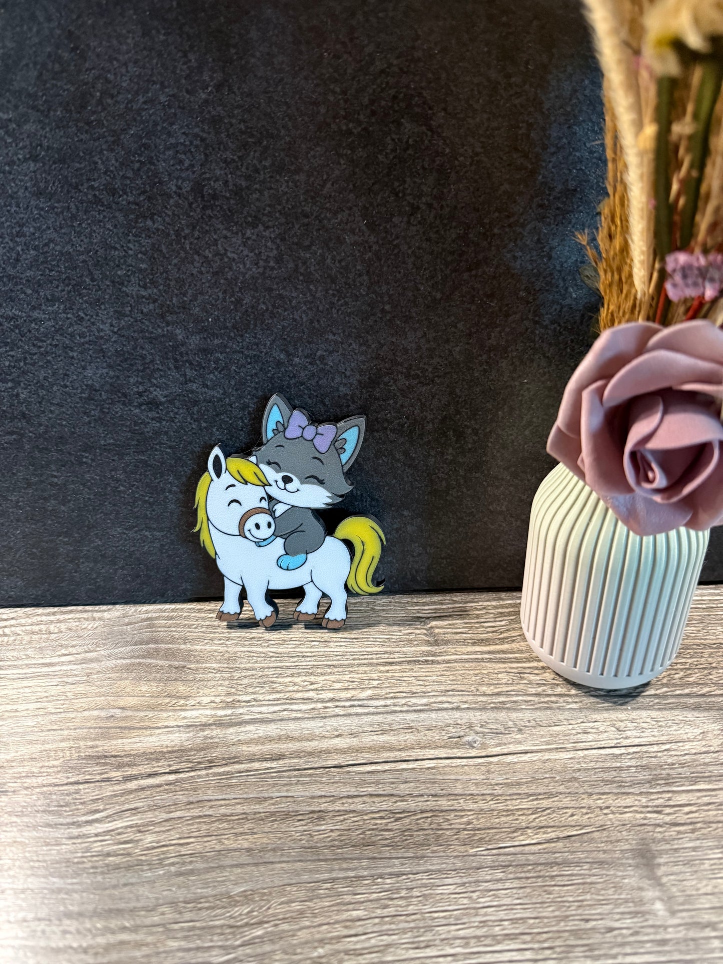 Elly mit Pferd Twinkel Magnet