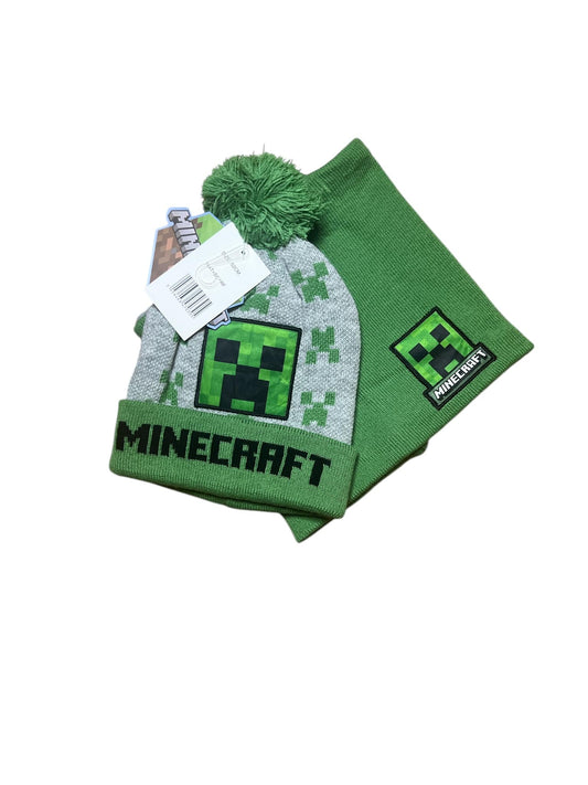 Minecraft Creeper Kinder Wintermütze Mütze plus Loop Schall