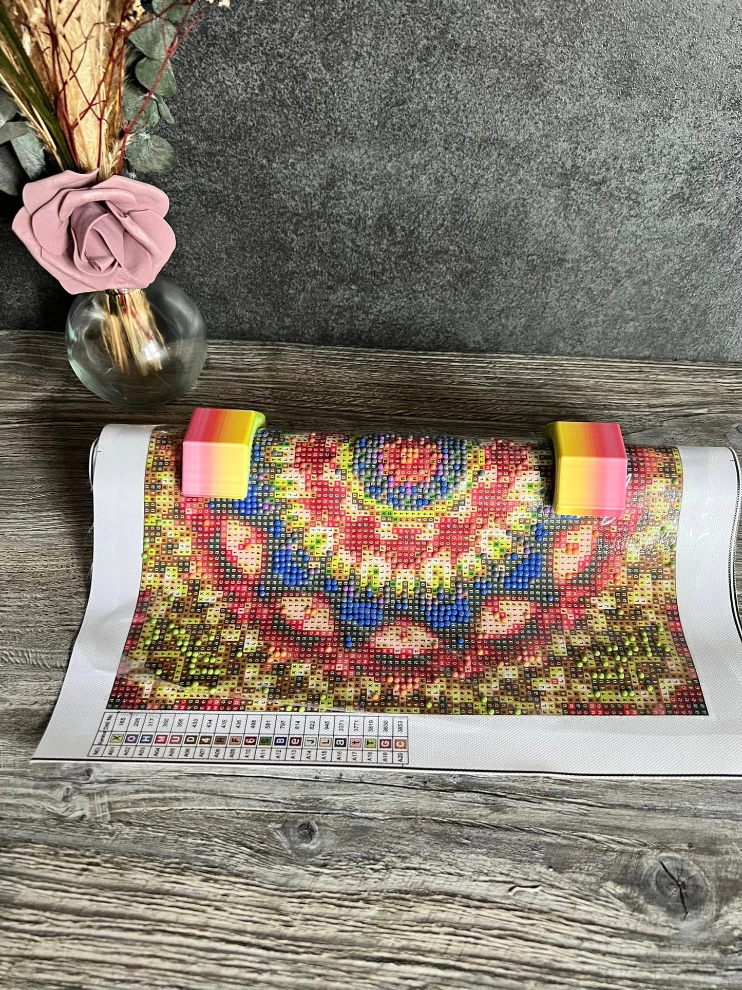 Diamond Painting Rollenhalter Bunt