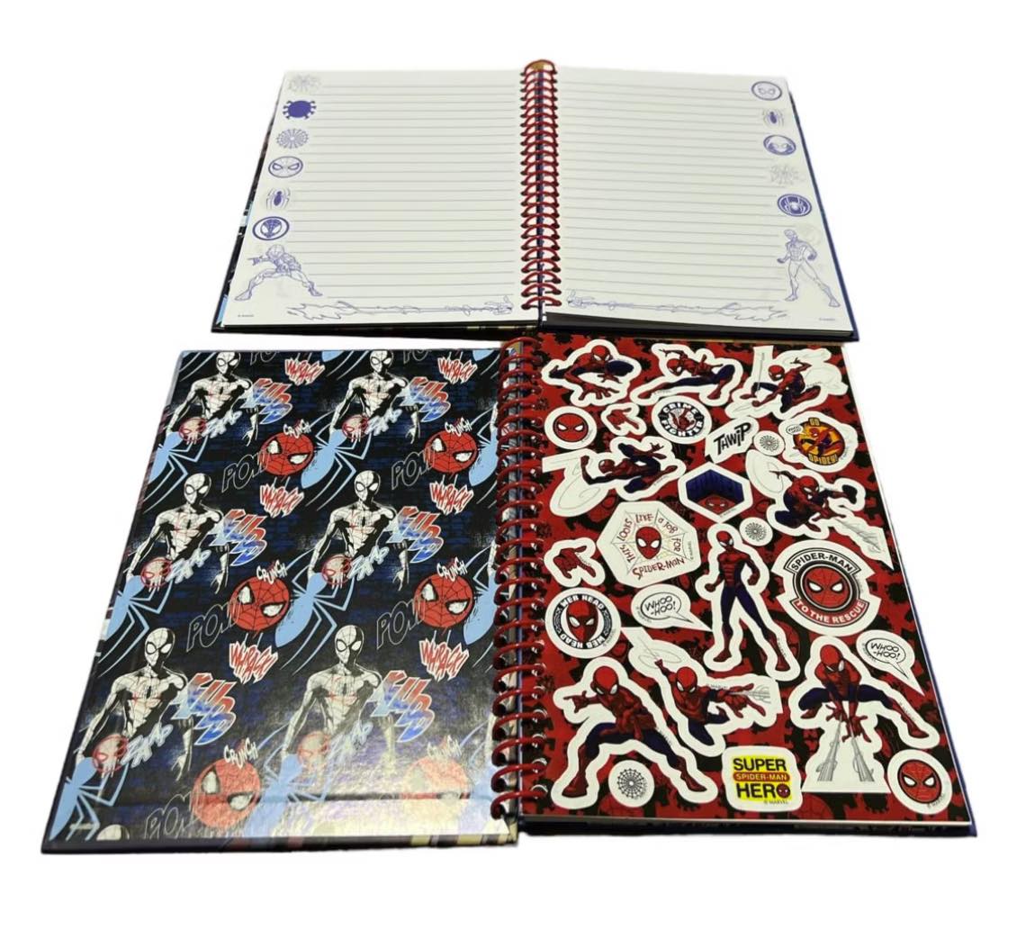 Spiderman Hard Cover Notitzblock mit Sticker