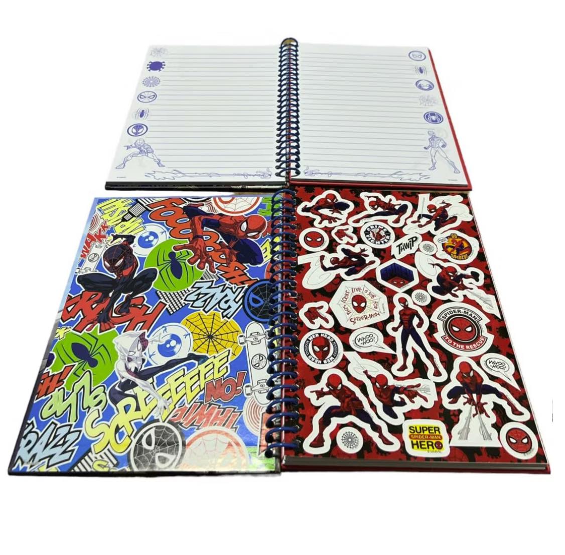 Spiderman Hard Cover Notitzblock mit Sticker