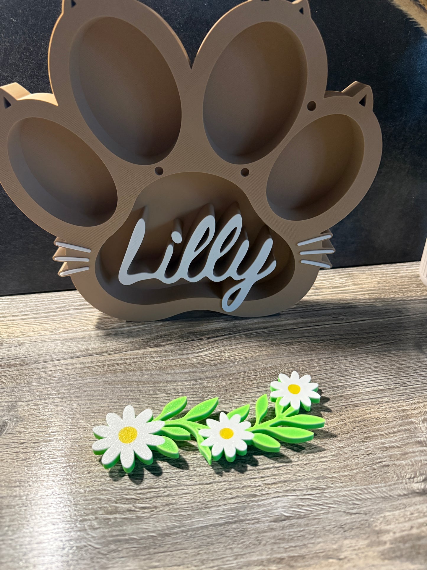 Katzen Pfoten 3D Deko – Personalisierte Fotodeko für deinen Katze