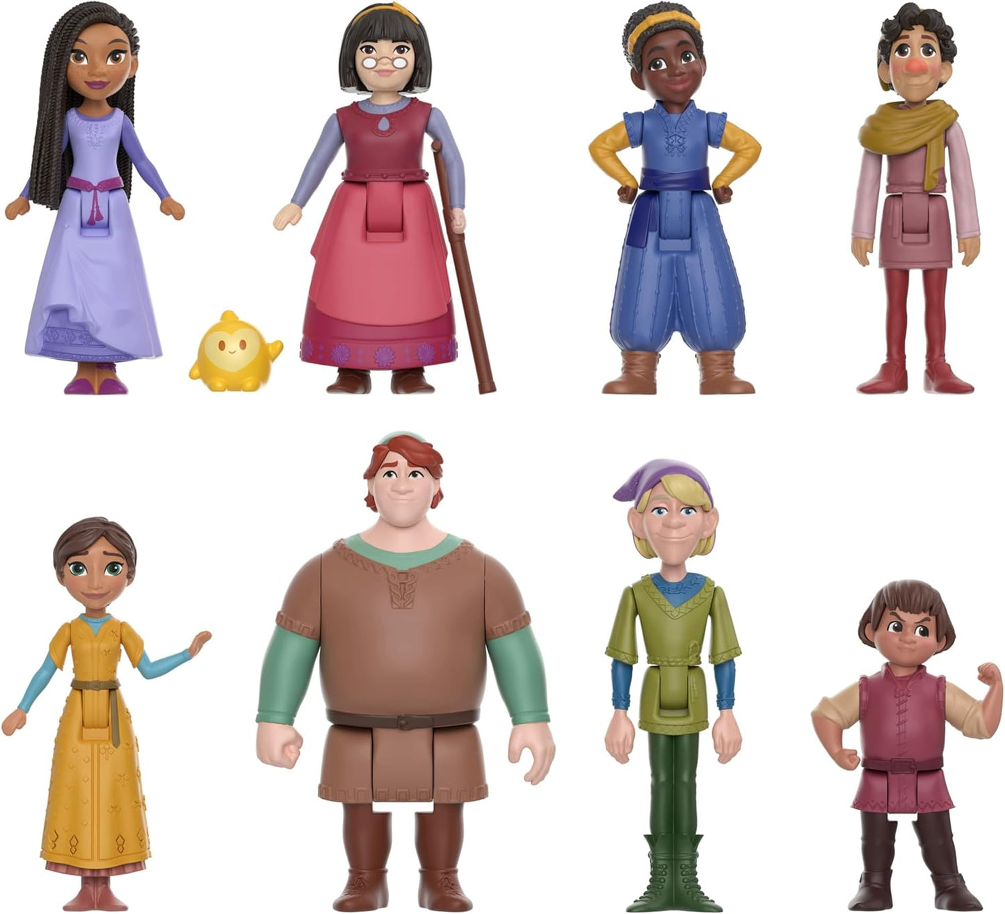 Mattel Disneys Wish Die Teens-Pack aus 8 beweglichen Minipuppen und Sternenfigur