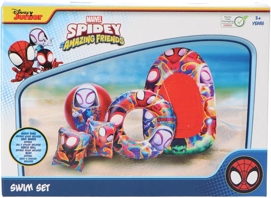 Spiderman Schwimmset mit Boot - Rot
