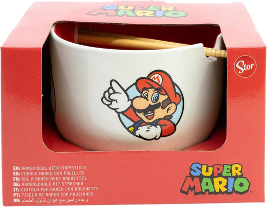 Ramenschale aus Keramik mit Stäbchen in  Mario Geschenkbox