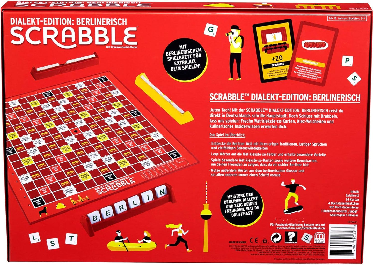 Mattel - Scrabble - Dialekt-Edition: Berlinerisch