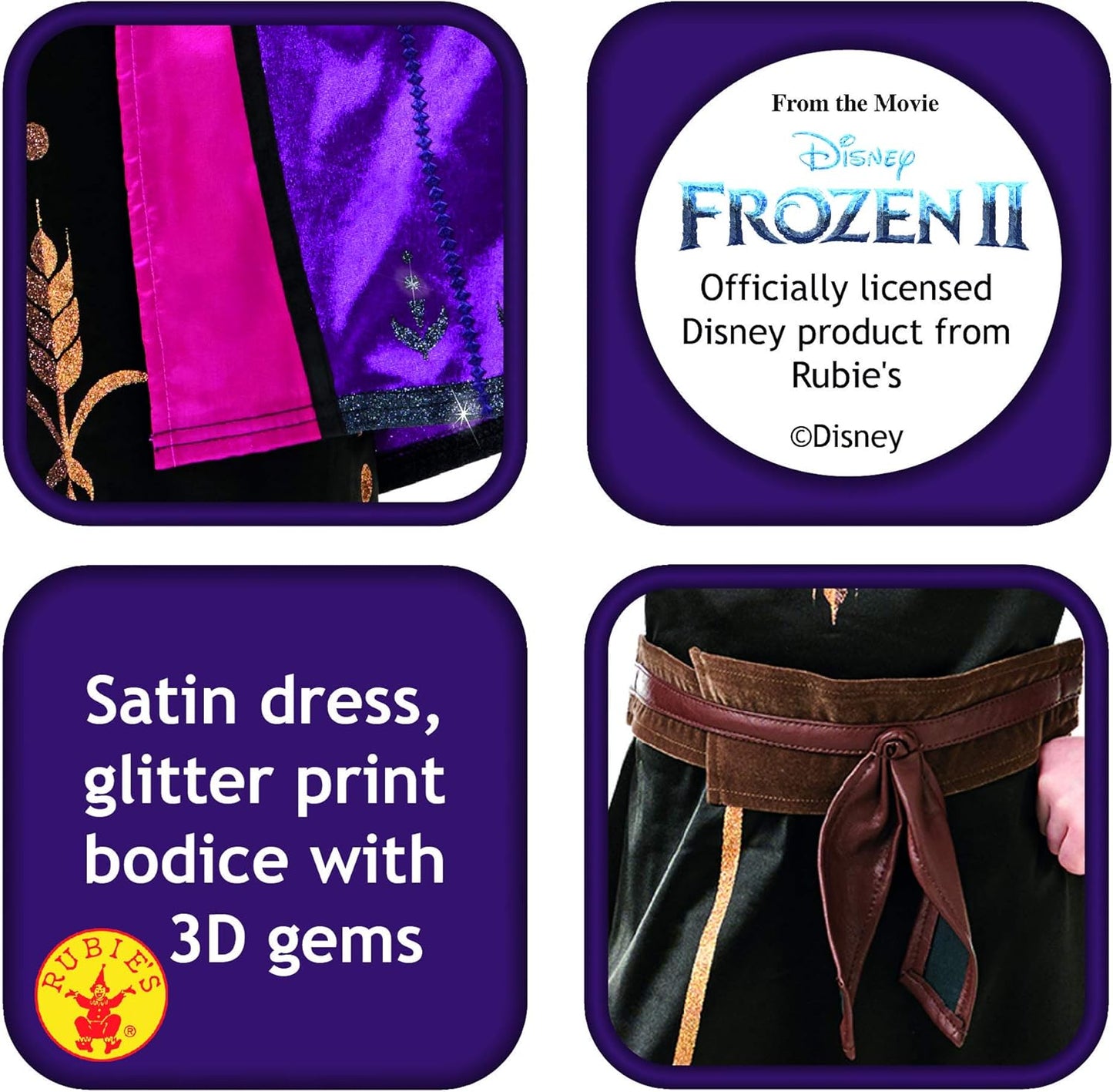 Disney Eiskönigin Anna Kostüm Glitzernd!