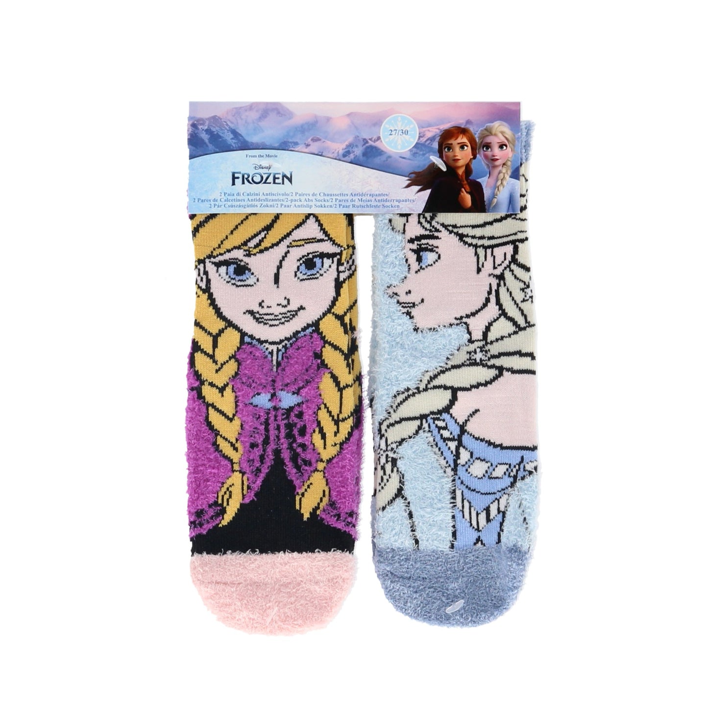 Disney Frozen 2er-Pack flauschige Anti-Rutsch Socken