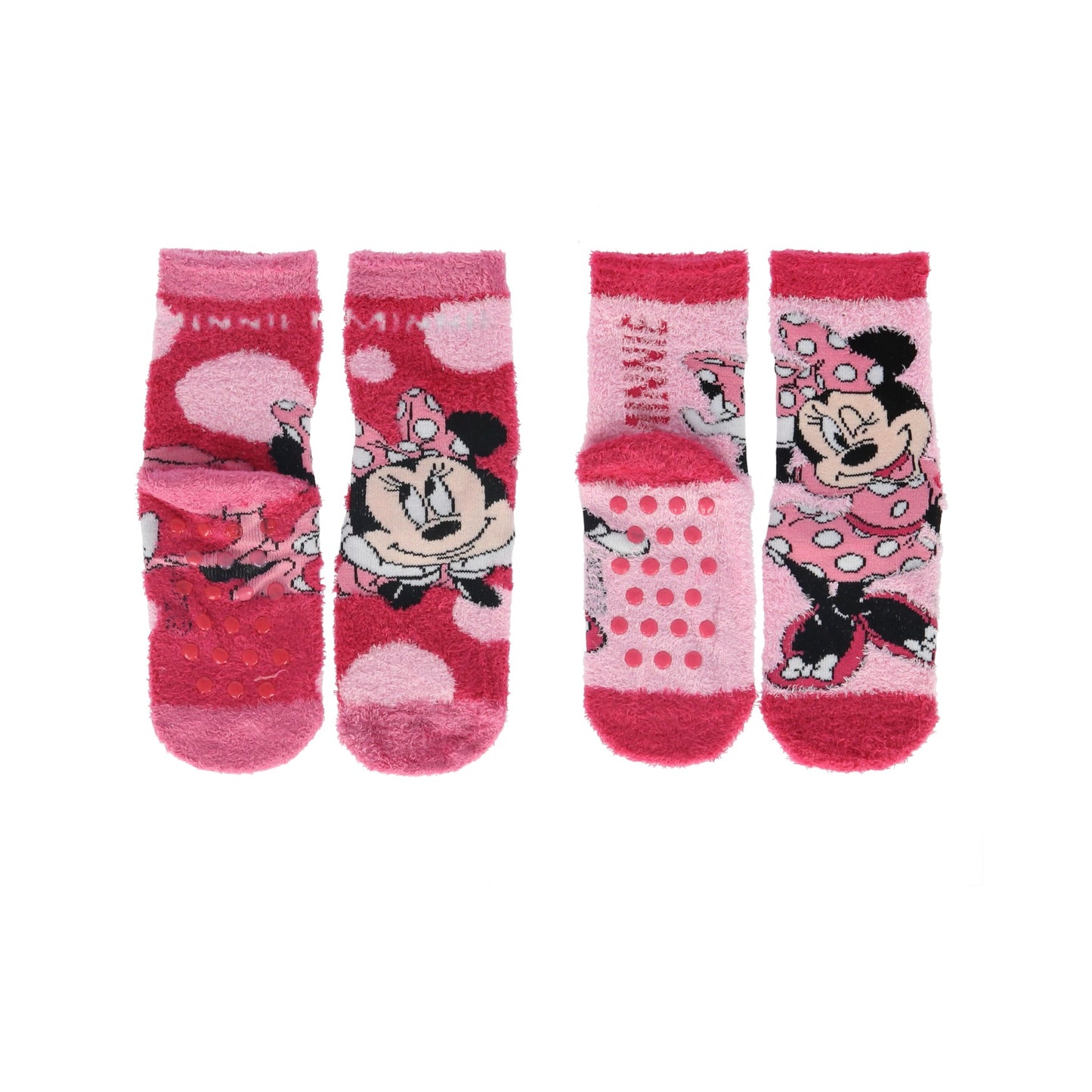 Minnie Mouse 2er-Pack flauschige Anti-Rutsch Socken