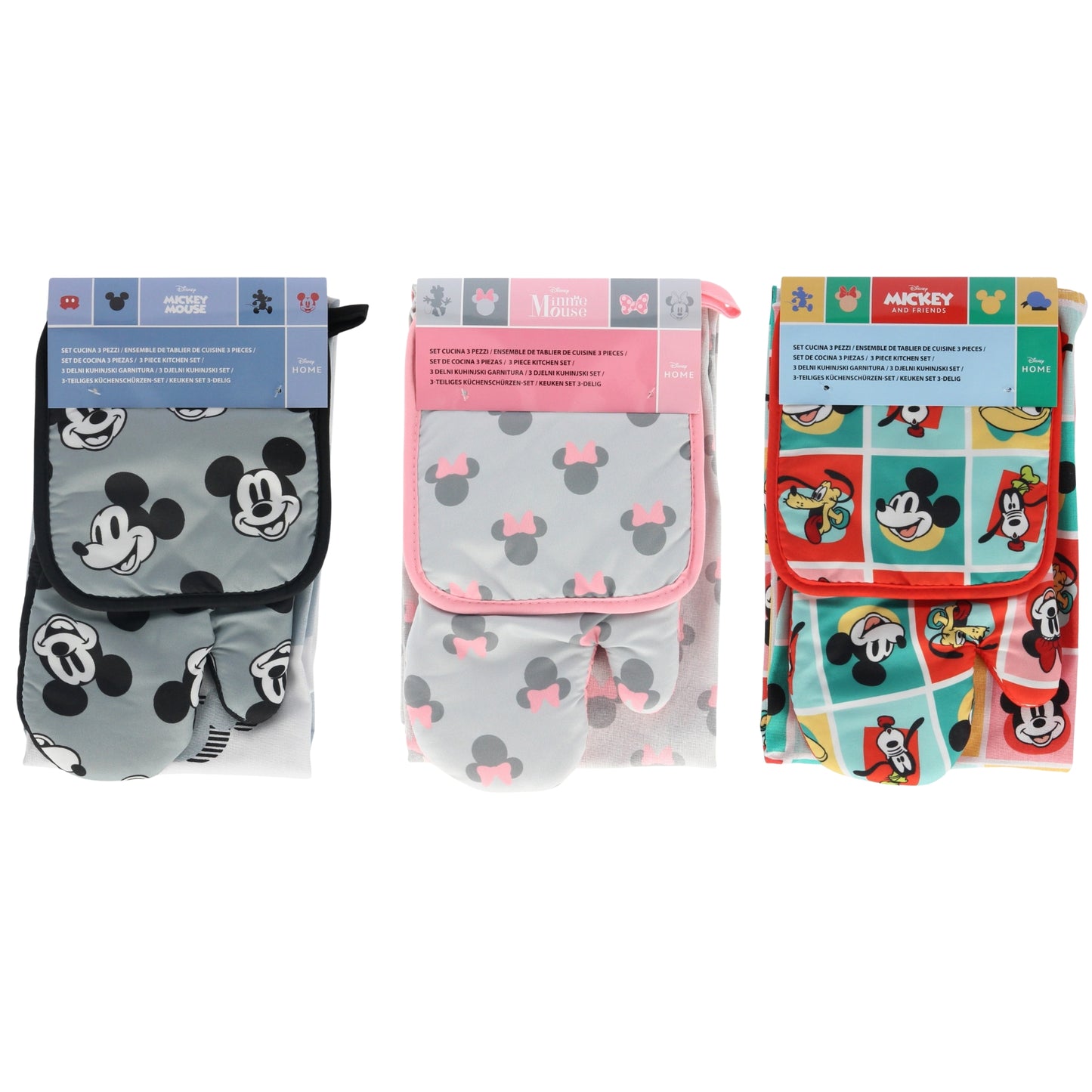 Disney Küchenset – Topflappen, Ofenhandschuh und Schürze