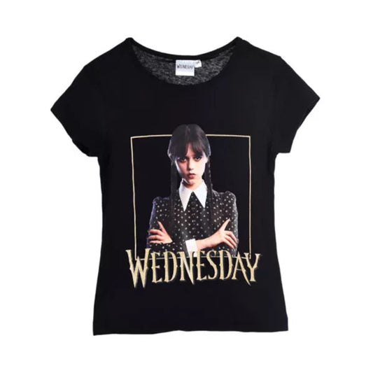 Wednesday Gloomy Black Kinder T-Shirt Gr.140