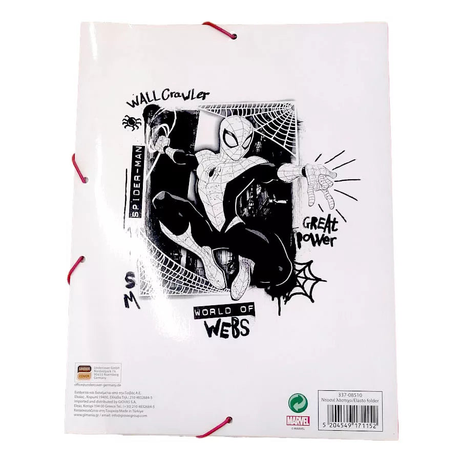 Spiderman World of Webs A4 Gummimappe