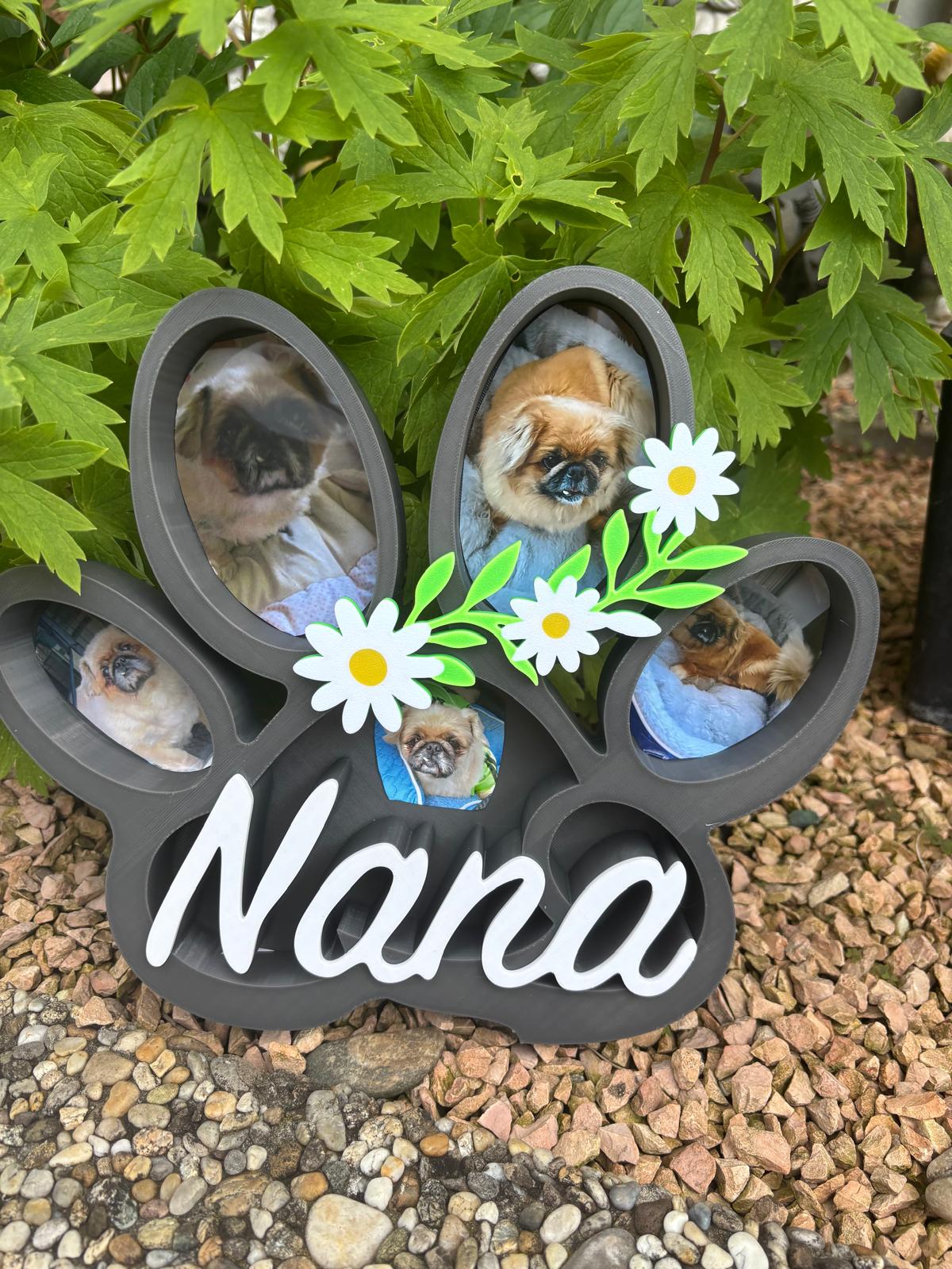 Hund Pfoten 3D Deko – Personalisierte Fotodeko für deinen Hund