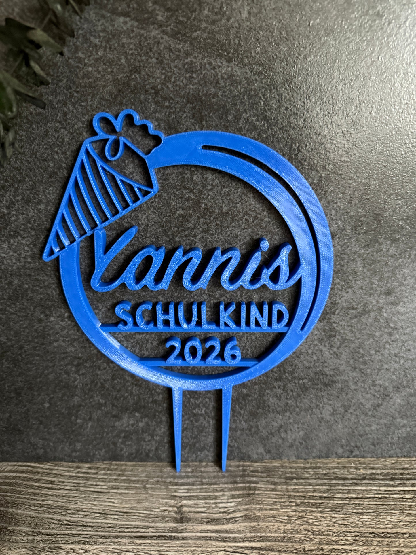Einschulungs-Caketopper / Dekostecker – personalisiert