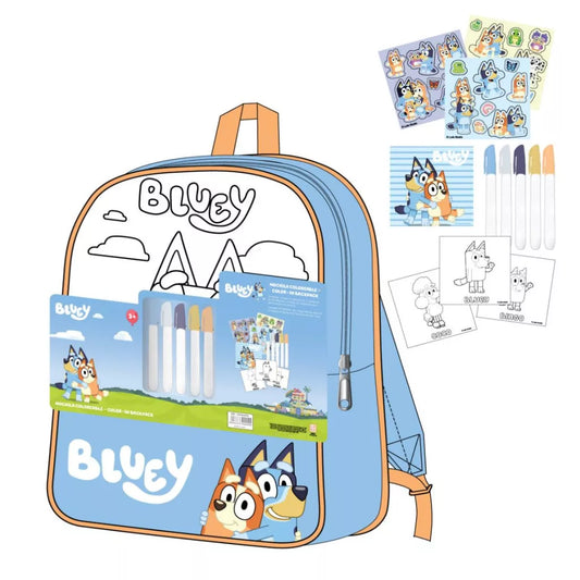 Bluey  Rucksack zum ausmalen