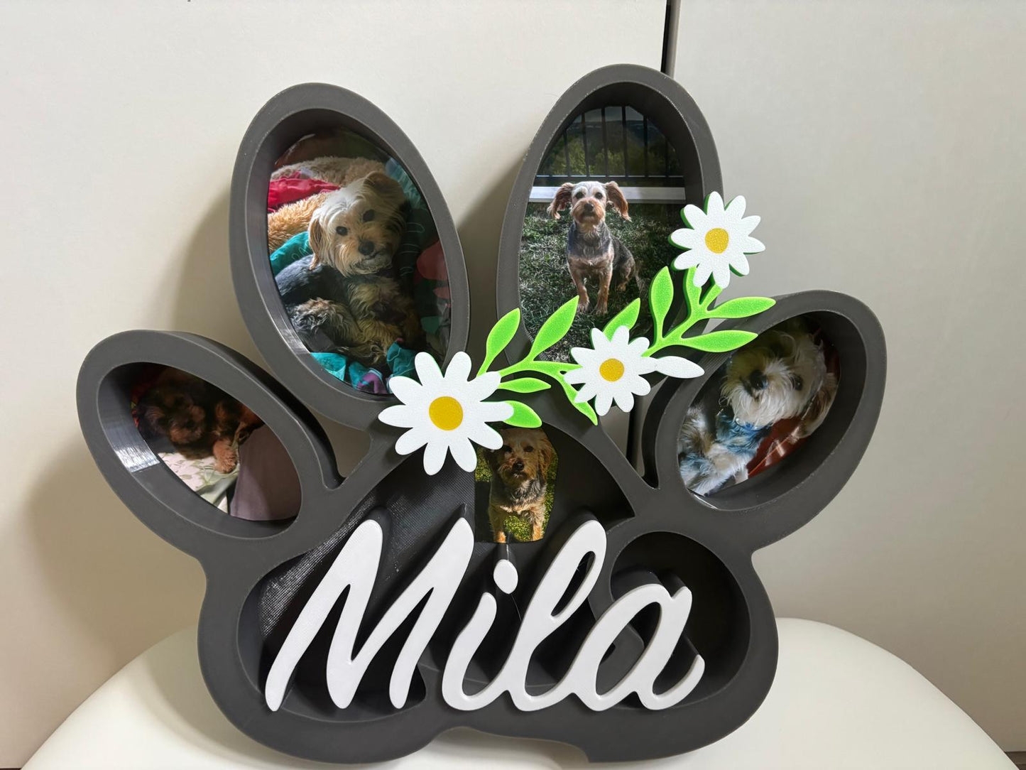 Hund Pfoten 3D Deko – Personalisierte Fotodeko für deinen Hund