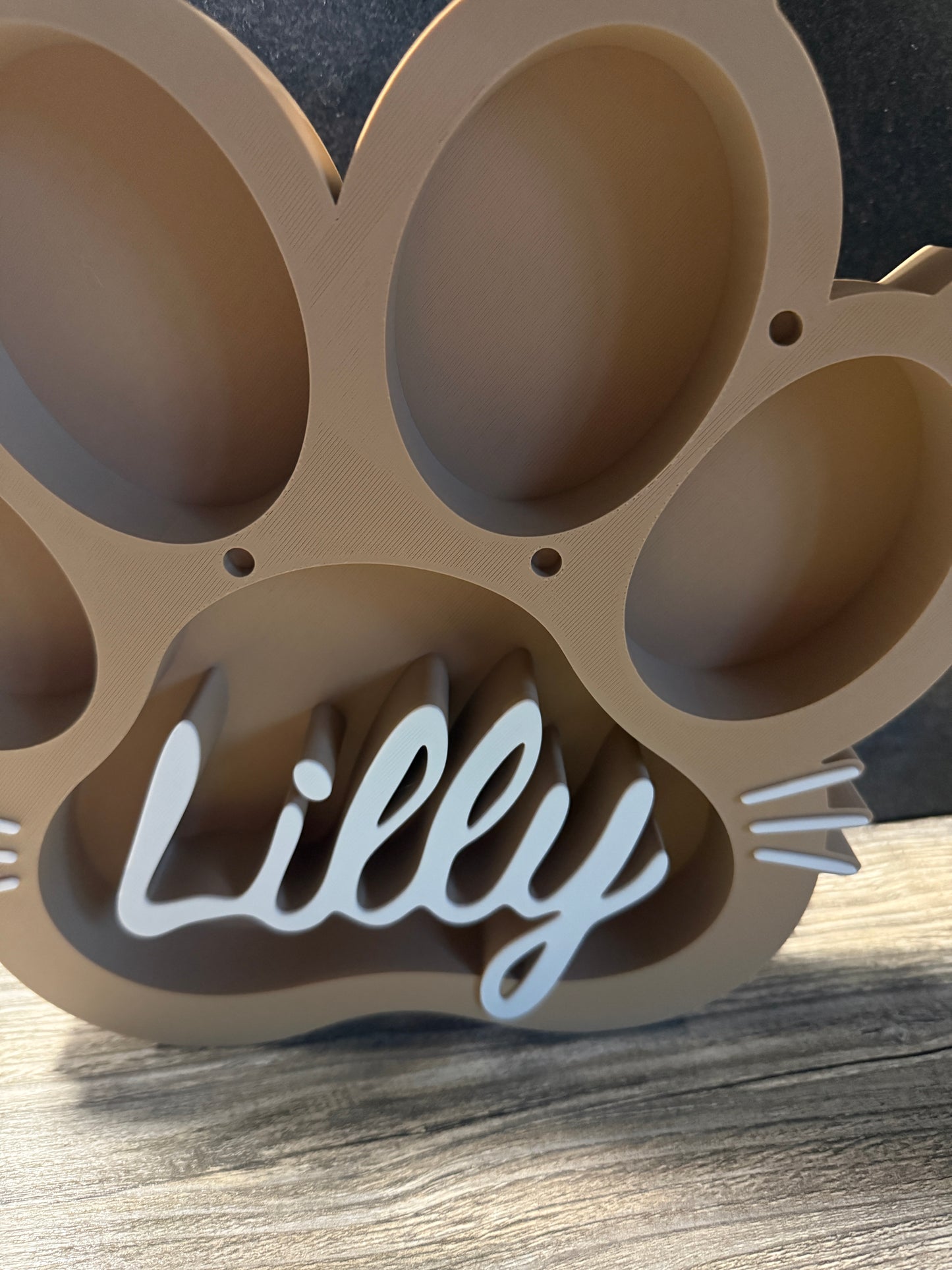 Katzen Pfoten 3D Deko – Personalisierte Fotodeko für deinen Katze