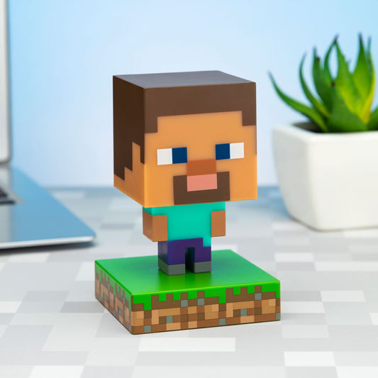 Minecraft - Steve Icons 3D Tischlampe