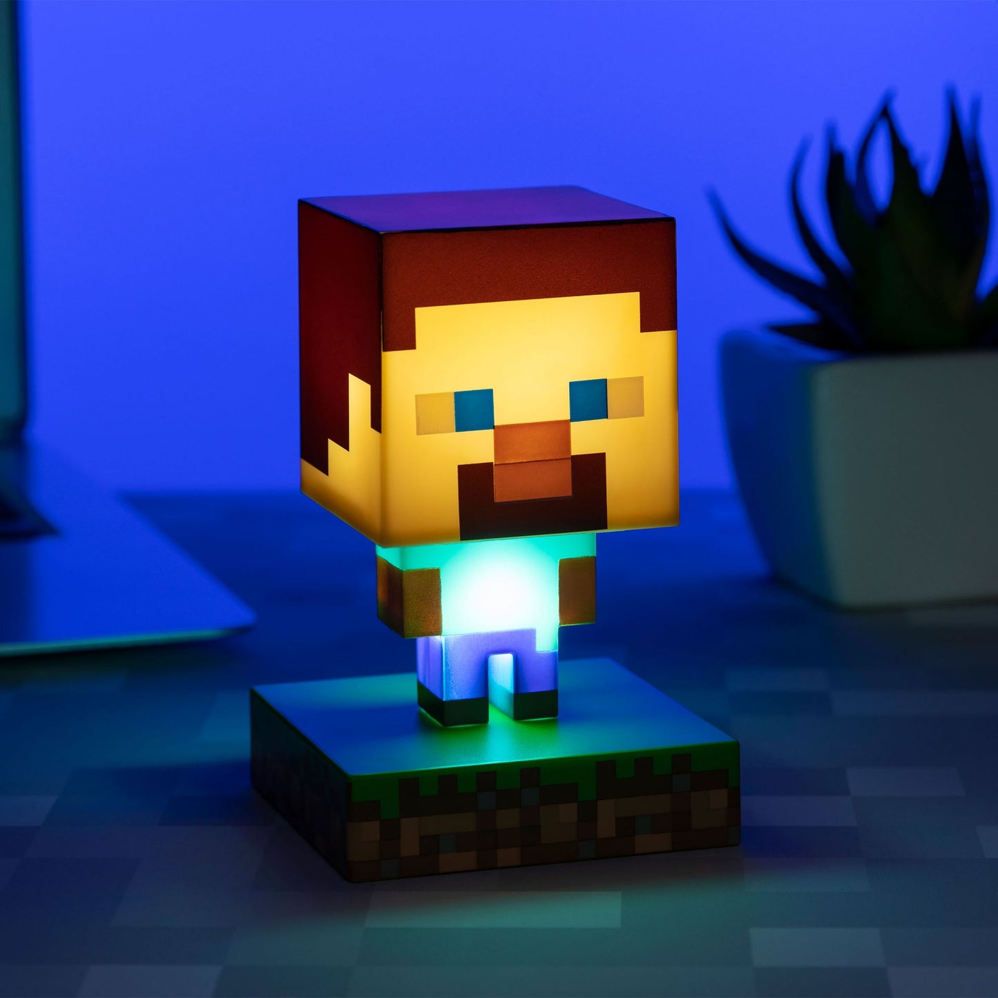 Minecraft - Steve Icons 3D Tischlampe