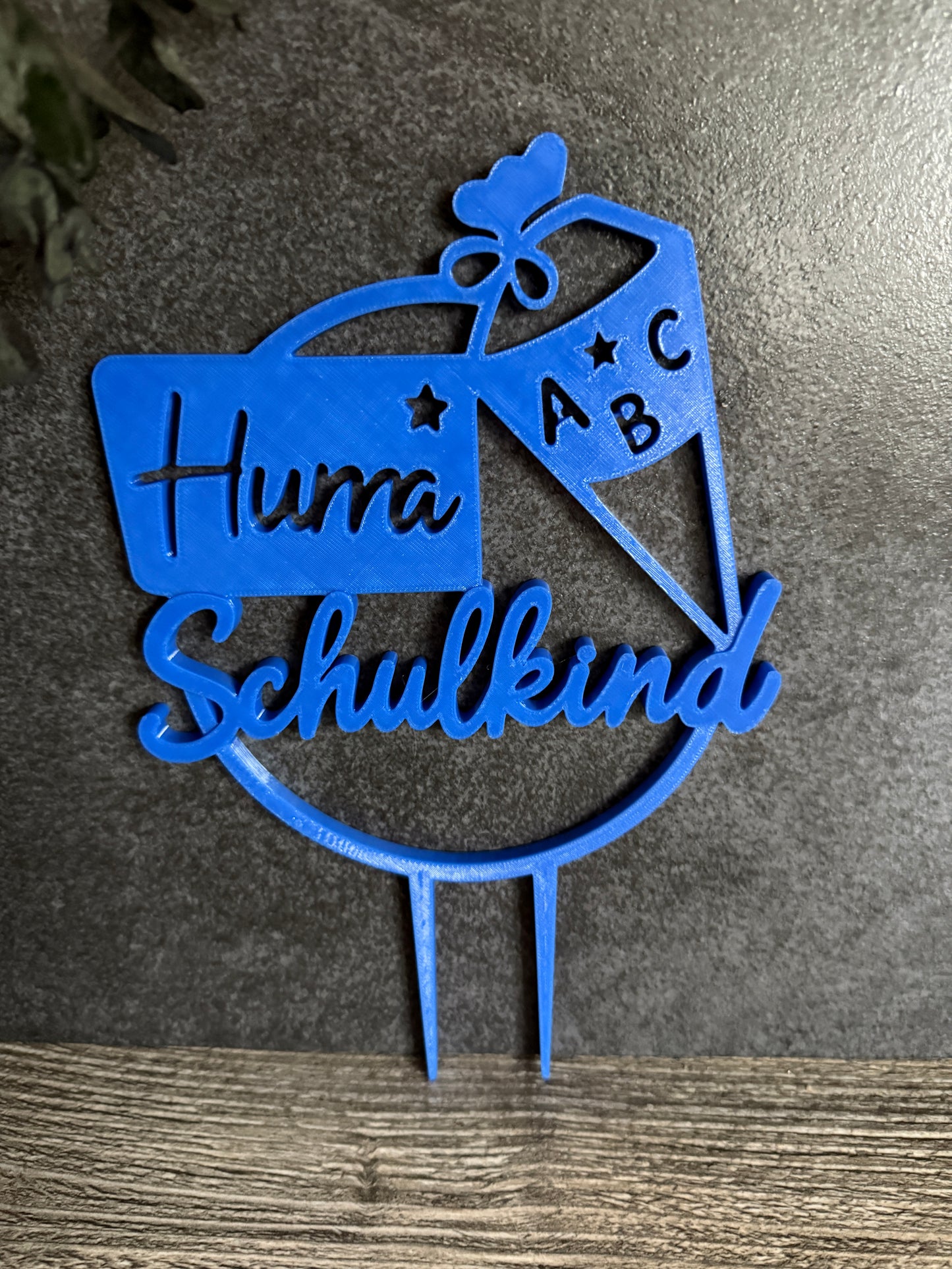 Einschulungs-Caketopper / Dekostecker – personalisiert