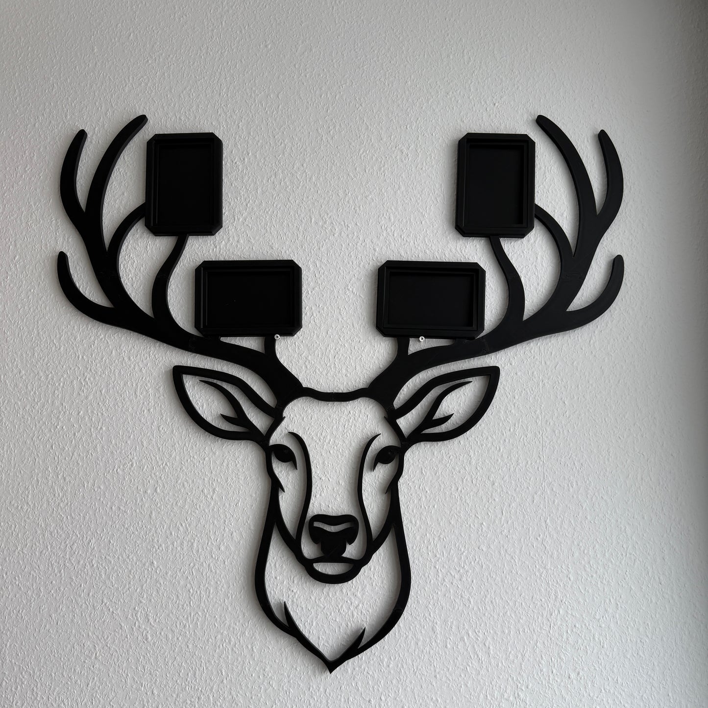 Modulare Hirsch-Wanddekoration mit Bilderrahmen (10-teilig)