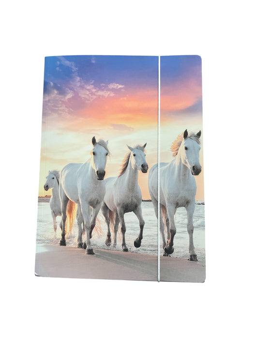 Horses Pferd A/4 Gummibandmappe