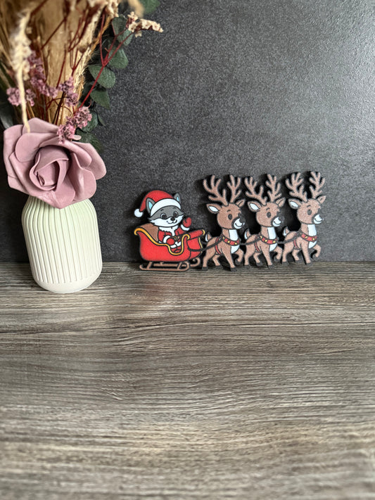 Vorbestellung Elly mit Rentierschlitten Weihnachts Magnet