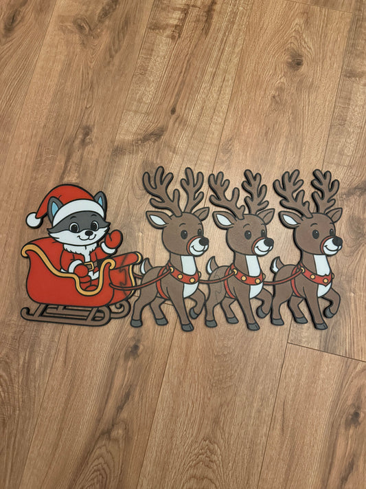 Vorbestellung Elly mit Rentierschlitten Weihnachtsfigur