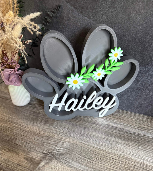 Hund Pfoten 3D Deko – Personalisierte Fotodeko für deinen Hund