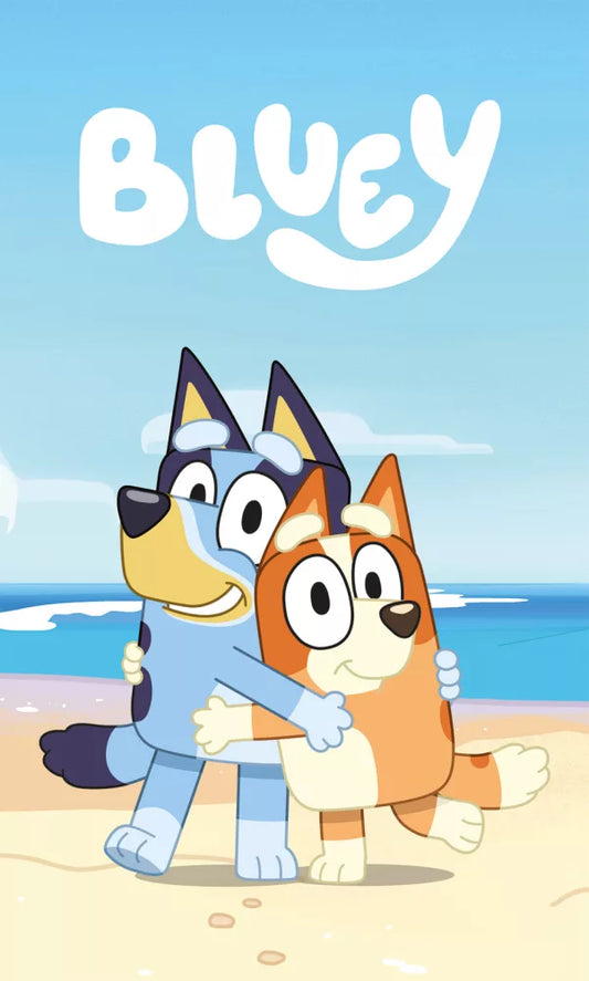 Bluey Beach Day Polarfleecedecke 100x150cm