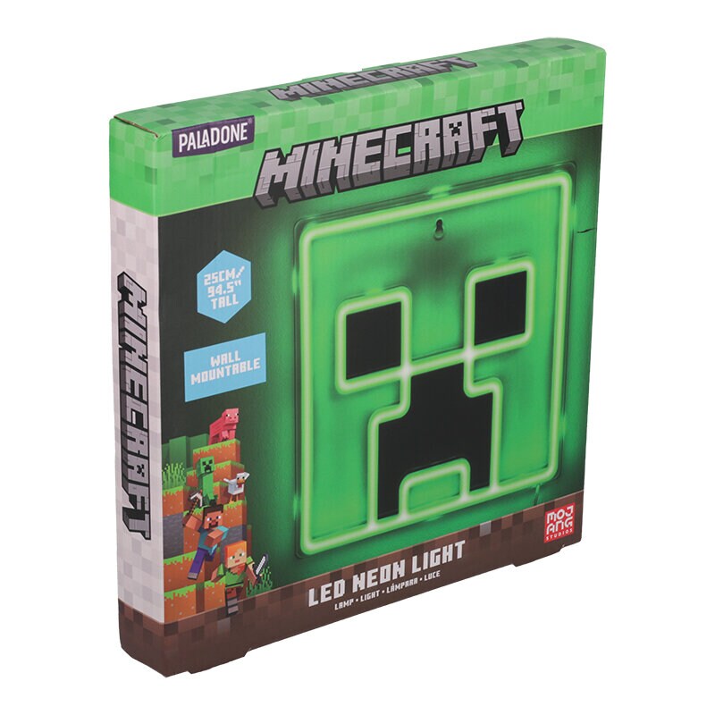 Minecraft Neon LED-Wandlampe - Creeper 25 cm