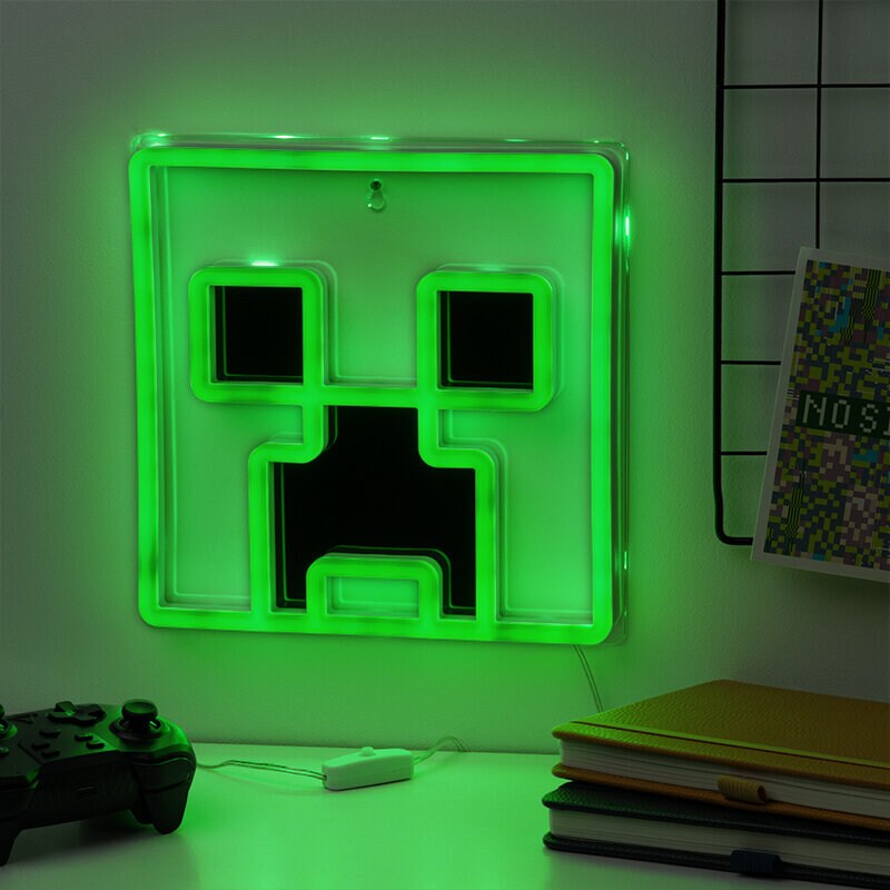 Minecraft Neon LED-Wandlampe - Creeper 25 cm