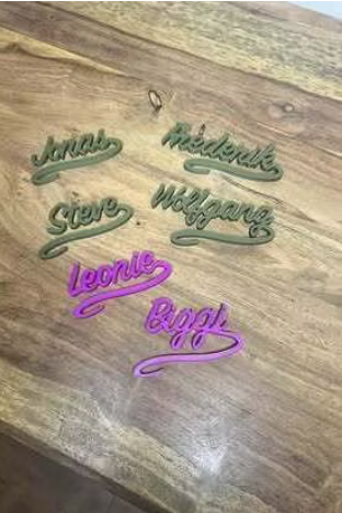 Personalisierte Glas Namensschilder