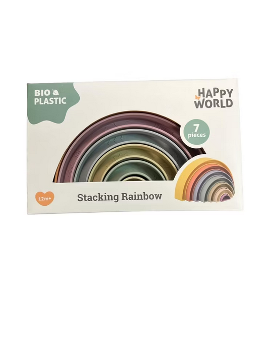 Happy World Bio-Kunststoffstapel Regenbogen