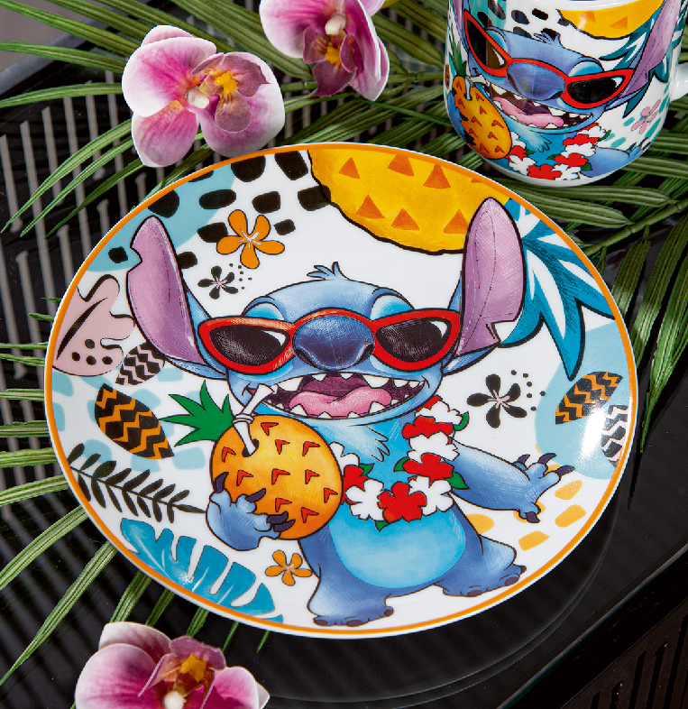 2tlg. Set Stitch Porzellan Teller